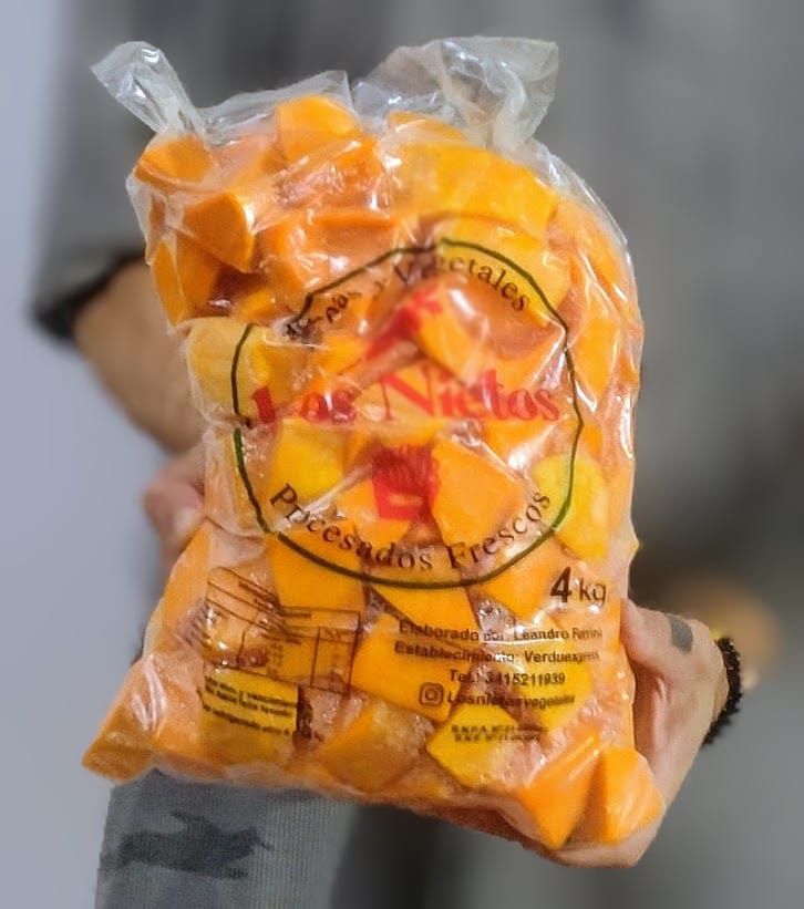 Calabaza fresca en cubo 3 cm – bolsa de 2 kg