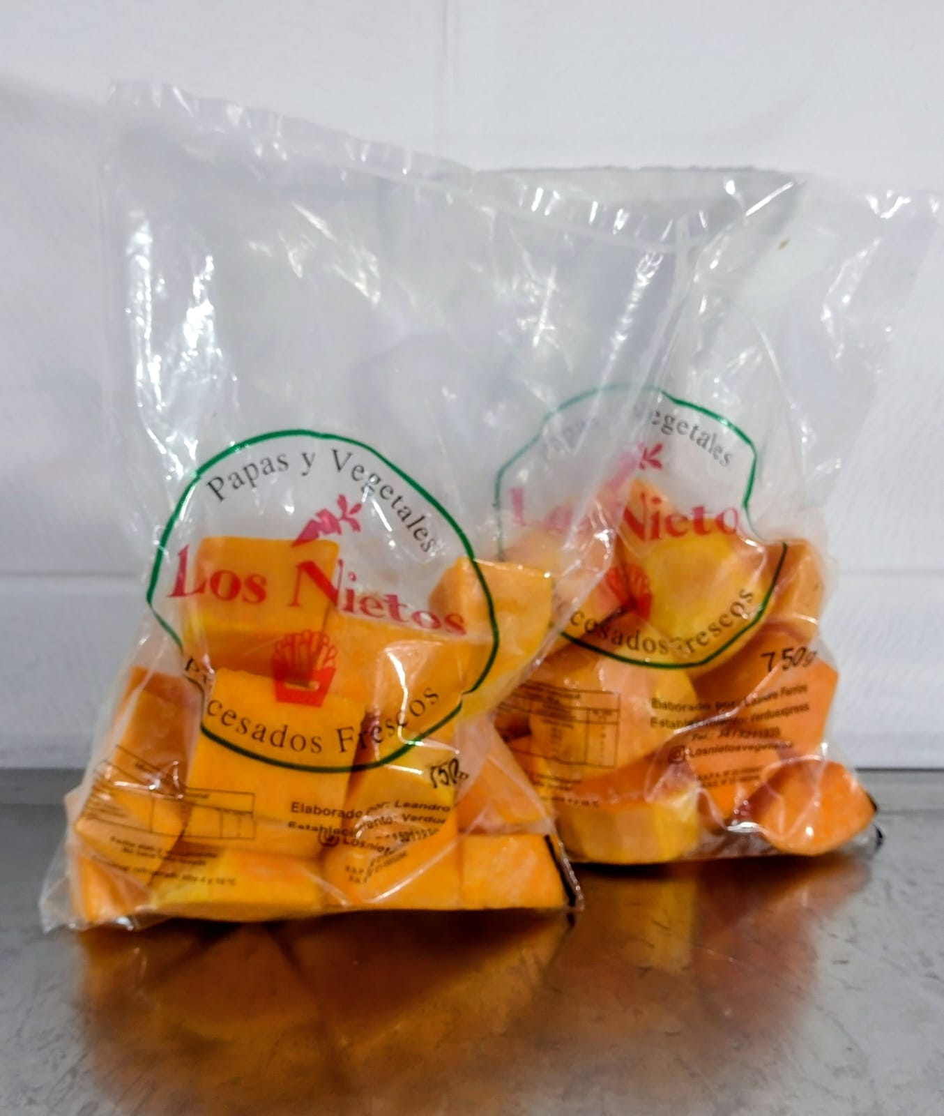 Calabaza fresca en cubo 3 cm – bolsa de 750 g