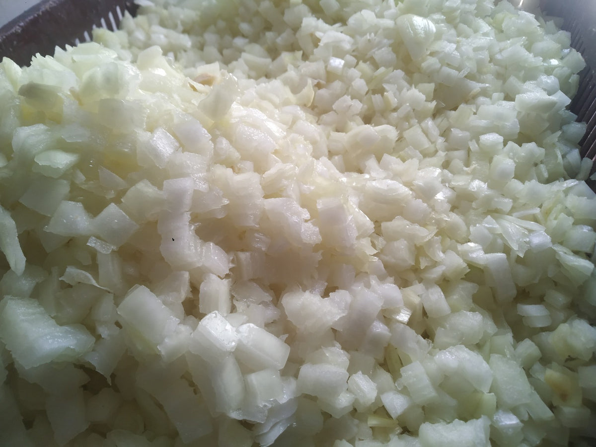 Cebolla fresca picada en cubitos Los Nietos.